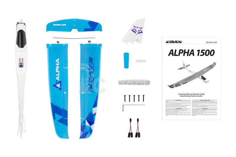 RC letadlo Alpha 1500V2 ARF, modrá