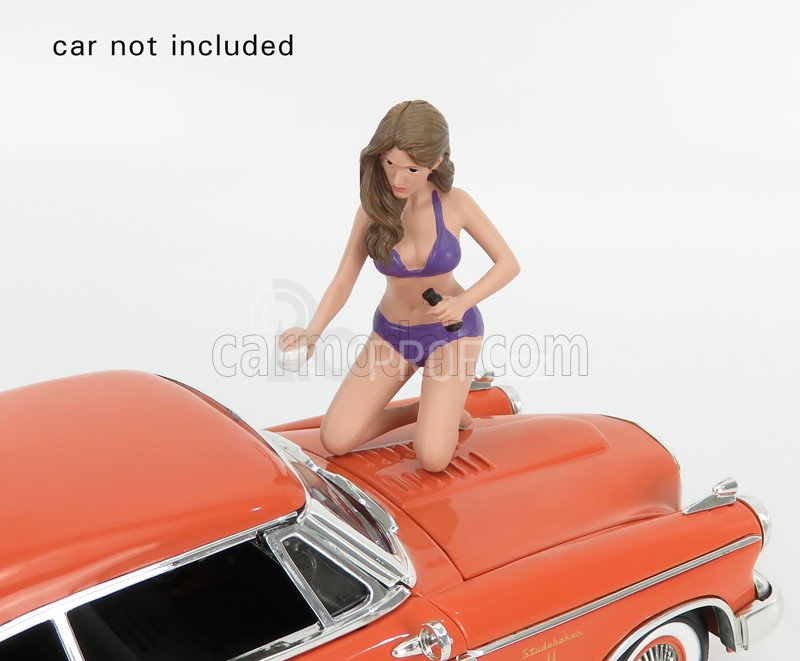 American diorama Figures Alisa - Girl Bikini Car Wash 1:18 Fialový Krém