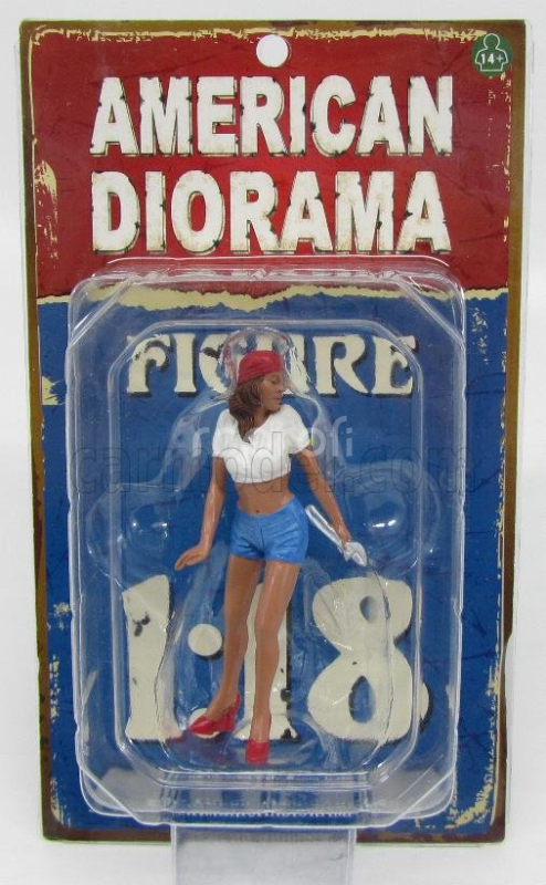 American diorama Figures Lady Katie Girl - Meccanico - Mechanic Girl 1:18 Bílá Modrá