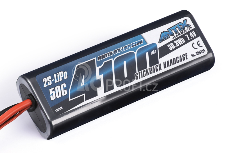 ANTIX by LRP 4100mAh - 7.4V - 50C LiPo Car Stickpack Hardcase - Tamiya konektor