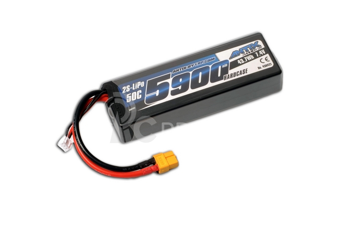 ANTIX by LRP 5900mAh - 7.4V - 50C LiPo Car Stickpack Hardcase - XT60 konektor