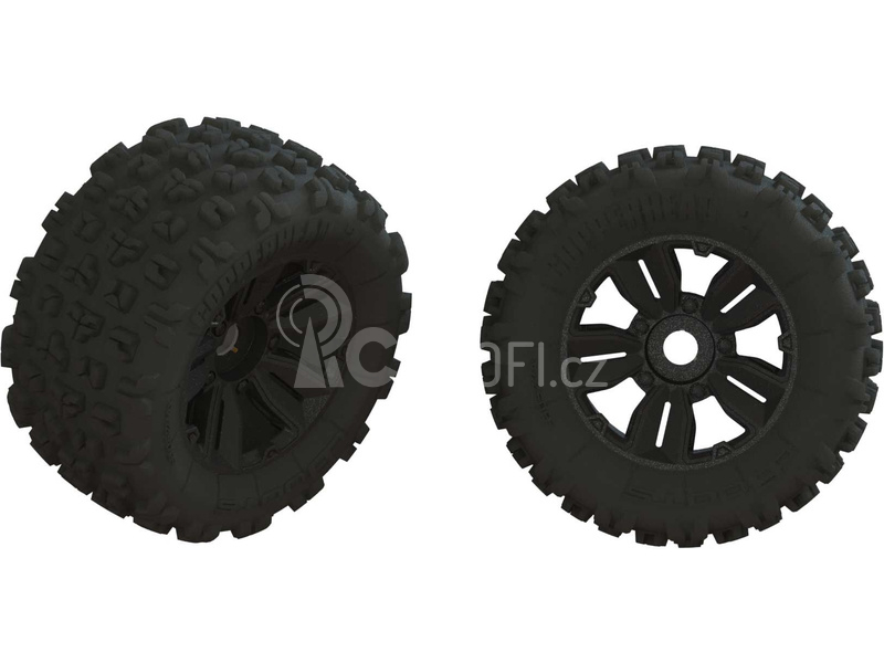 Arrma kolo s pneu dBoots Copperhead2 MT, černý disk (2)