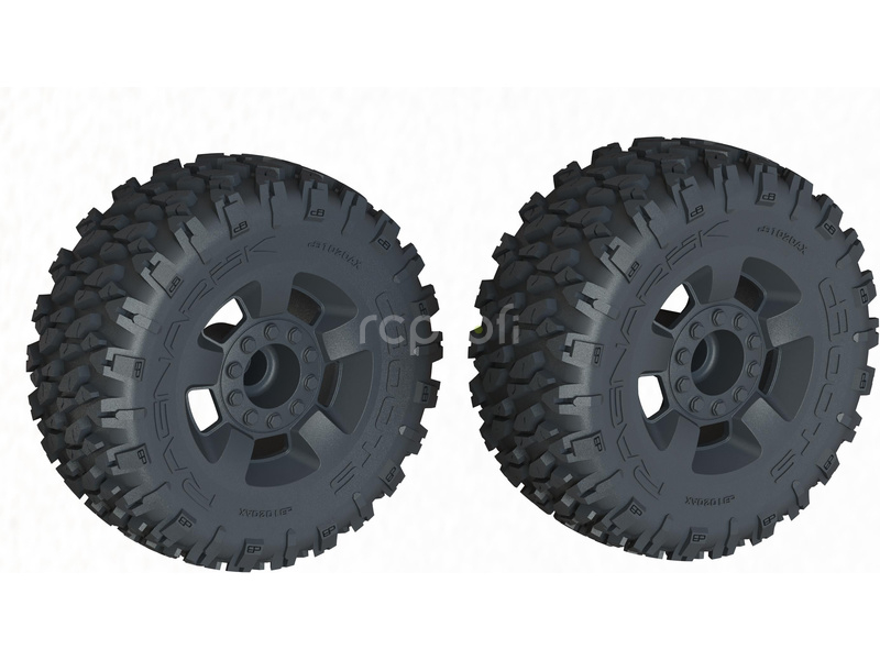 Arrma kolo s pneu dBoots Ragnarok MT, disk černý (2)