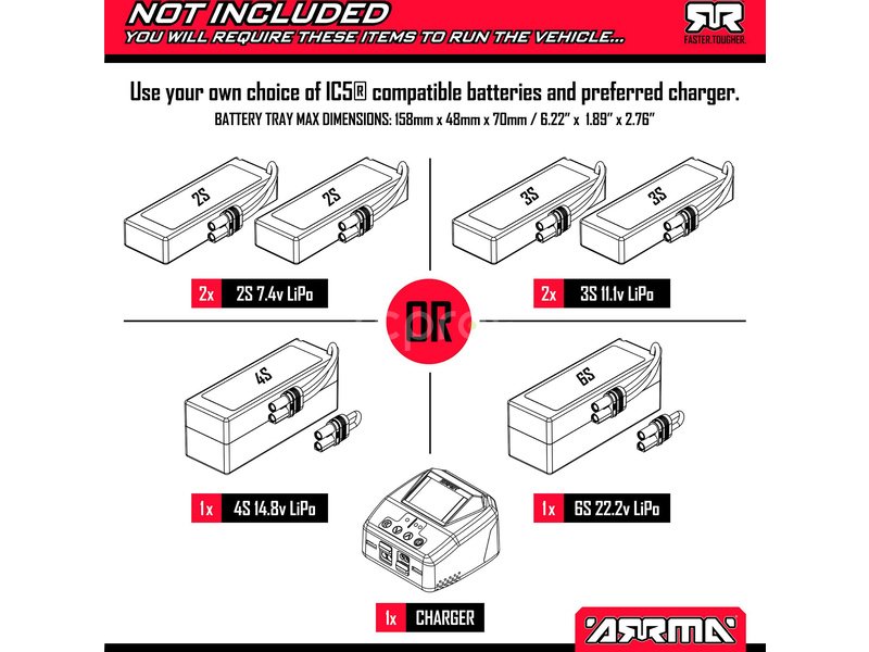 RC auto Arrma Kraton 6S BLX V6 1:8 4WD Extreme Bash RTR, černá