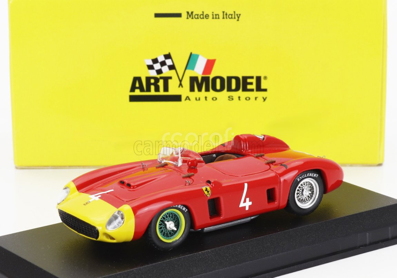 Art-model Ferrari 290mm Spider S/n0626 N 4 Rouen Gp 1956 Alfonso De Portago 1:43 Červená Žlutá