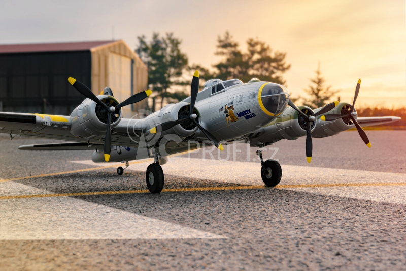 RC letadlo B-17F Memphis Belle 1875mm ARF, stříbrná