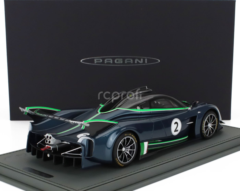 Bbr-models Pagani Huayra R N 2 Racing 2021 - Con Vetrina - With Showcase 1:18 Matná Modrá Černá Karbonová