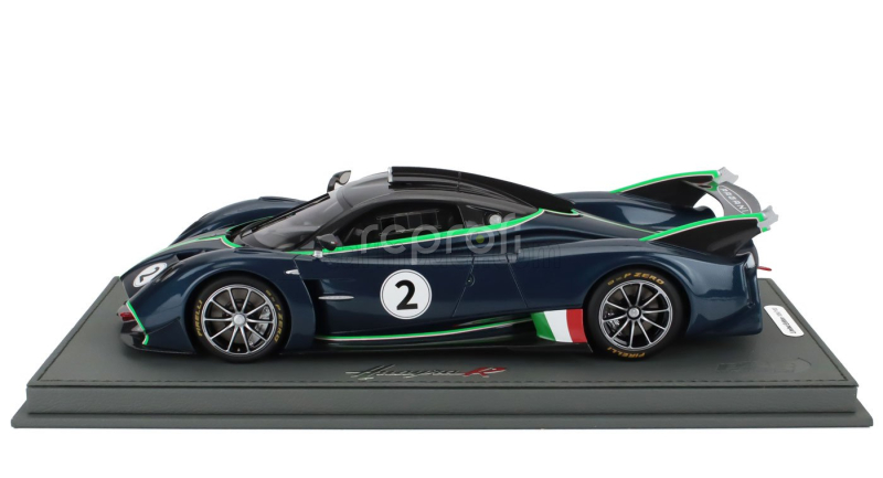 Bbr-models Pagani Huayra R N 2 Racing 2021 - Con Vetrina - With Showcase 1:18 Matná Modrá Černá Karbonová