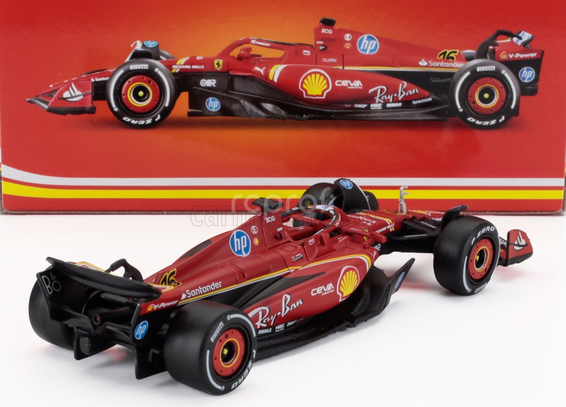 Bburago Ferrari F1  Sf-24 Team Scuderia Ferrari N 16 Winner Italy Monza Gp 2024 Charles Leclerc 1:43 Červená Bílá Černá