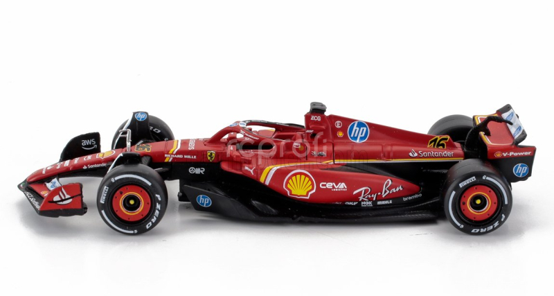 Bburago Ferrari F1  Sf-24 Team Scuderia Ferrari N 16 Winner Italy Monza Gp 2024 Charles Leclerc 1:43 Červená Bílá Černá