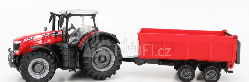 Bburago Massey Ferguson 8740S s vlečkou