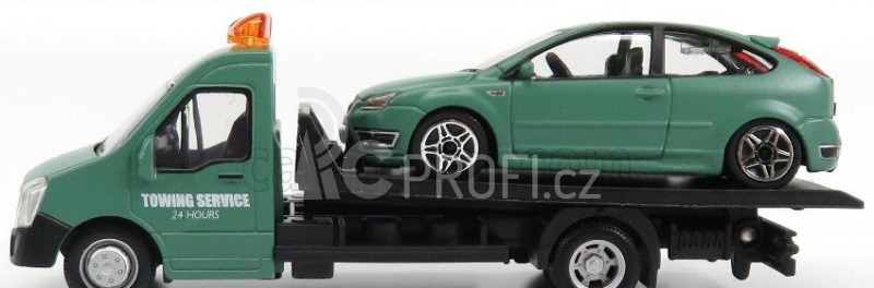 Bburago Mercedes benz Sprinter Soccorso Stradale + Ford England Focus 2011 1:43