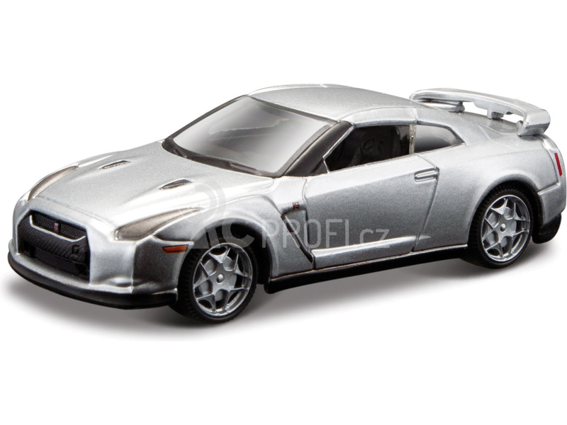 Bburago Nissan GT-R (R35) 1:64 stříbrná
