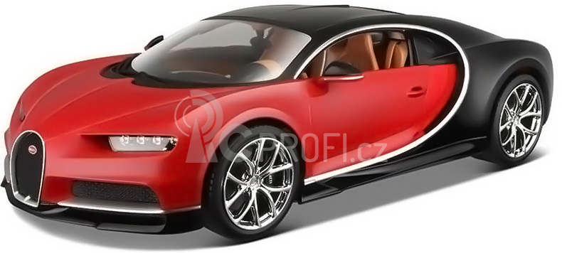 Bburago Plus Bugatti Chiron 1:18 červená