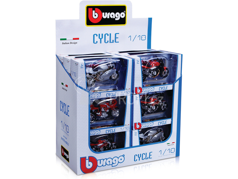 Bburago sada modelů motocyklů 1:18 18ks