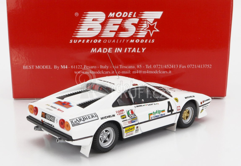 Best-model Ferrari 308 Gtb Gr.4 N 4 Rally D'elba 1984 Lucky - Berro 1:43 Bílá