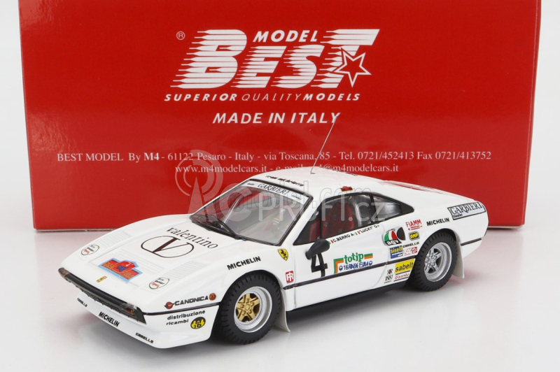 Best-model Ferrari 308 Gtb Gr.4 N 4 Rally D'elba 1984 Lucky - Berro 1:43 Bílá