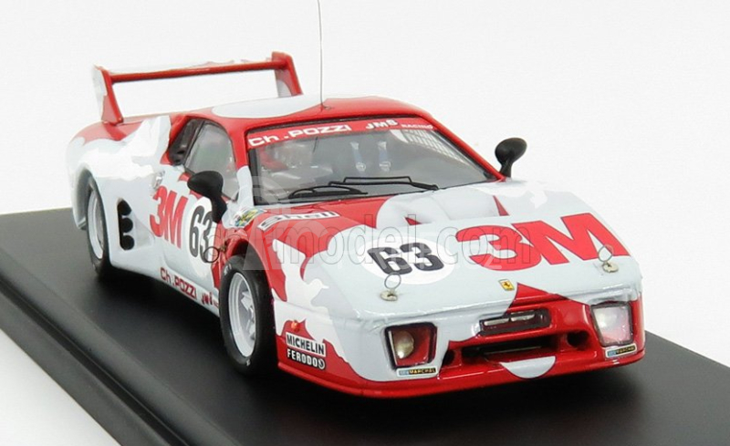 Best-model Ferrari 512bb Lm 4.9l Team Jms Charles Pozzi 3m N 63 1:43, světle šedá