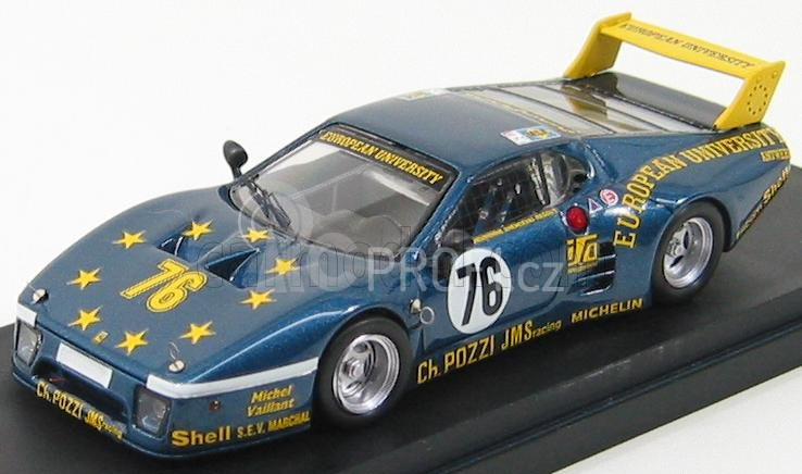 Best-model Ferrari 512bb Lm Team Charles Pozzi Jms Racing N 76 1:43, modrá