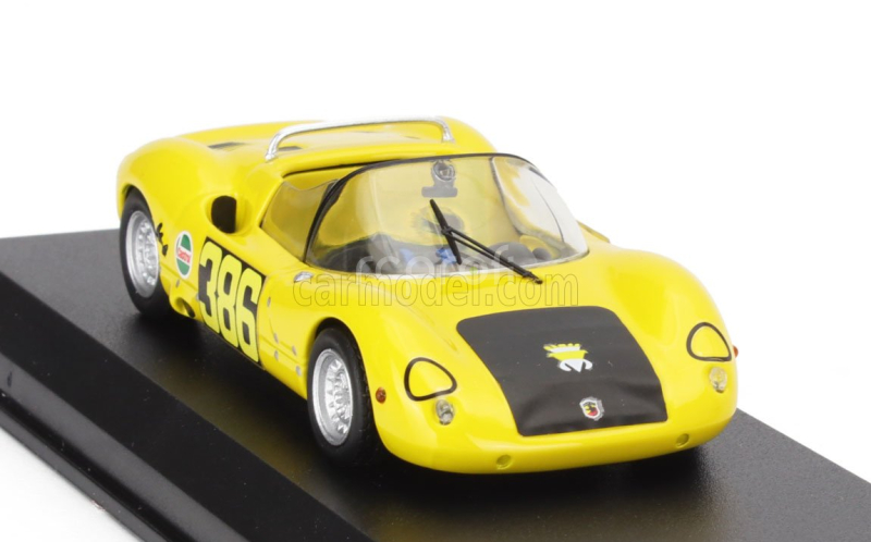 Best-model Fiat Abarth 1000sp Spider N 386 Trieste Opicina 1970 Mauro Baldi 1:43 Žlutá Černá