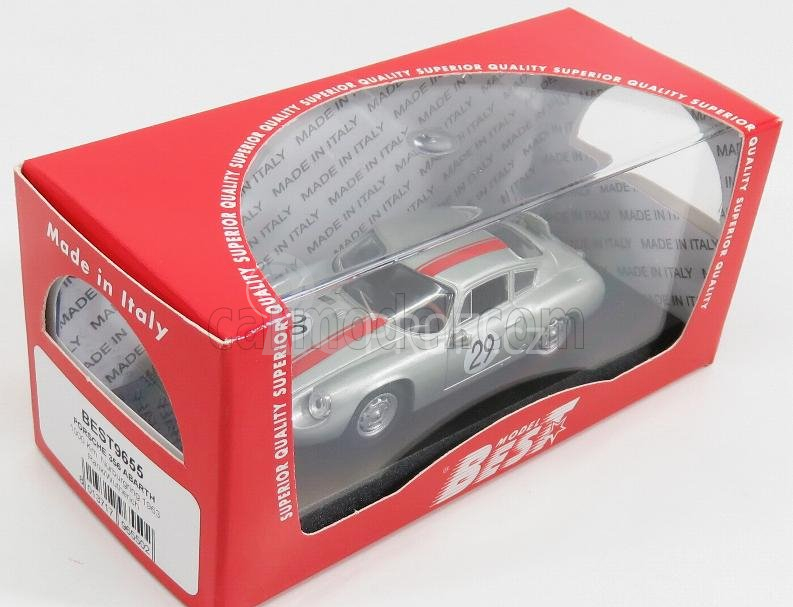 Best-model Porsche 356b Carrera Abarth N 29 1:43, stříbrná