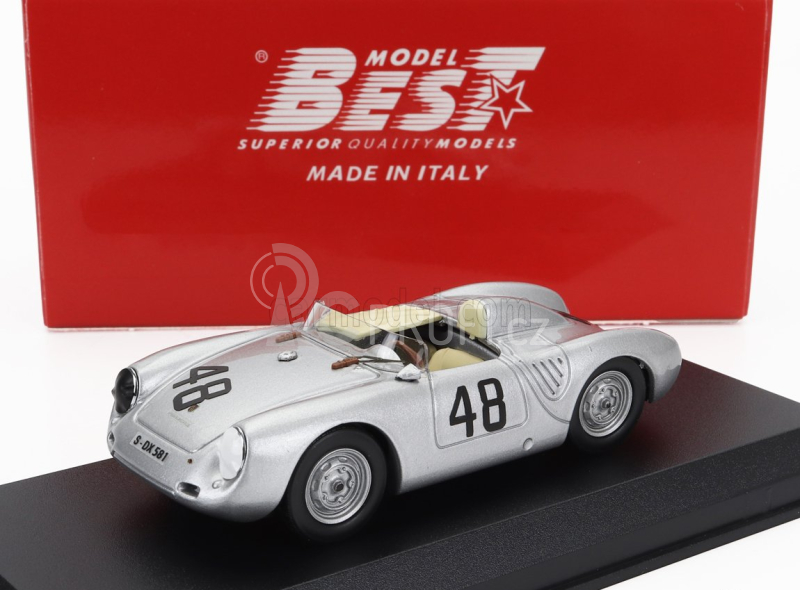 Best-model Porsche 550rs Spider N 48 1000km Buenos Aires 1958 Stirling Moss - Jean Behra 1:43 Silver