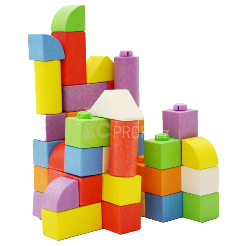 Bigjigs Baby Dřevěné spojkostky - střední set