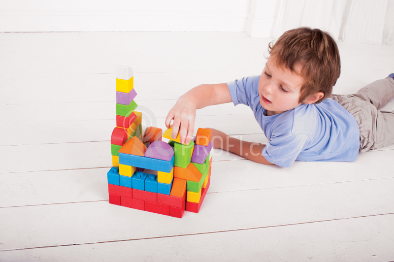 Bigjigs Baby Dřevěné spojkostky - střední set