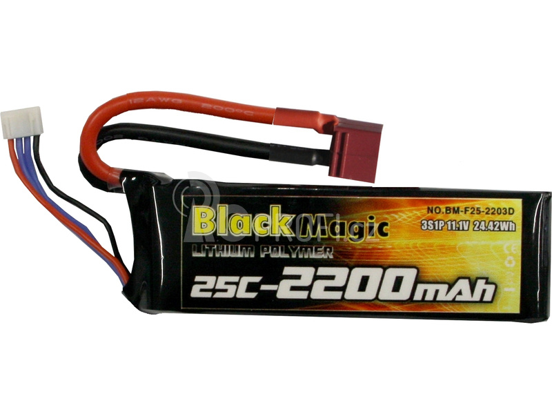Black Magic LiPol 11.1V 2200mAh 25C Deans
