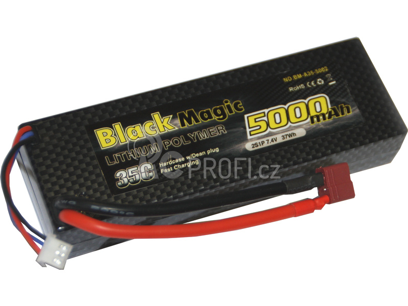 Black Magic LiPol Car 7.4V 5000mAh 35C Deans