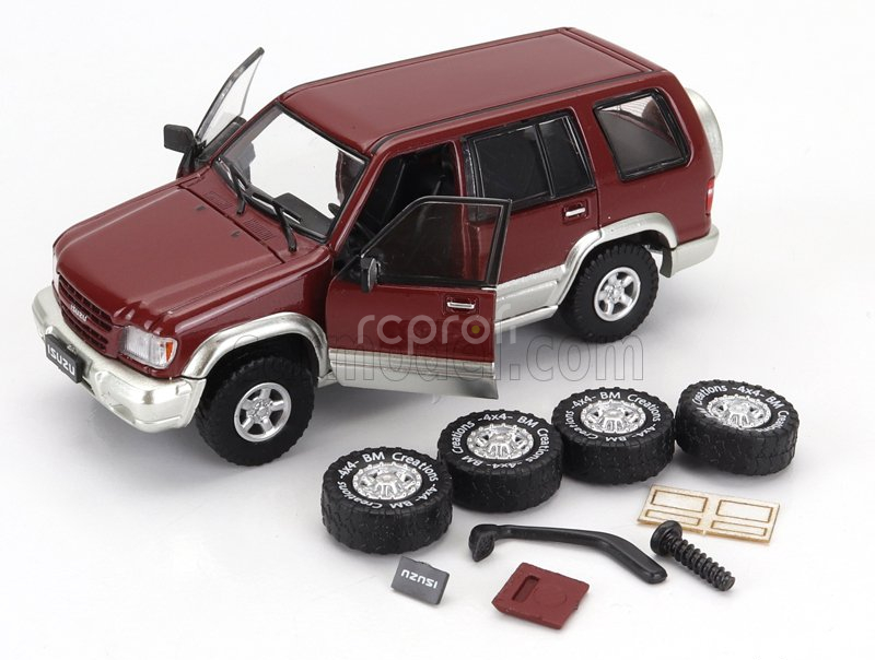 Bm-creations Isuzu Trooper Big Horn 1998 1:64 Červená Stříbrná