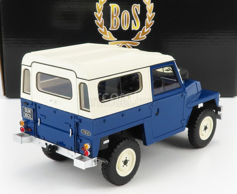 Bos-models Land rover Land 90 Ii Series Lightweight Soft-top Closed 1973 1:18 Modrá Bílá