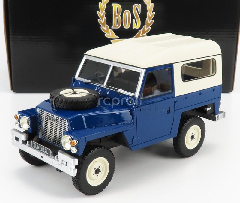 Bos-models Land rover Land 90 Ii Series Lightweight Soft-top Closed 1973 1:18 Modrá Bílá