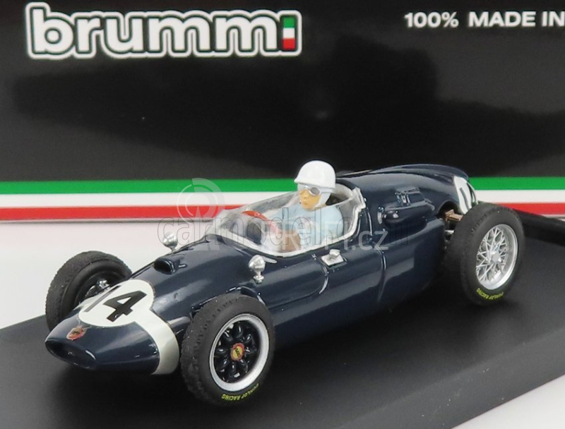 Brumm Cooper F1  T51 N 14 Winner Italy Gp 1959 Stirling Moss - With Driver Figure 1:43 Blue