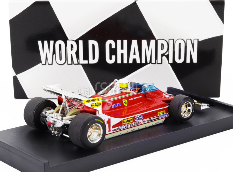 Brumm Ferrari F1  312t4 N 11 World Champion Winner Monaco Gp 1979 Jody Scheckter - With Driver Figure 1:43 Red