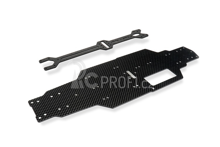 CARTEN uhlíkové šasi a horní patro, WB239mm, 1+1 ks.
