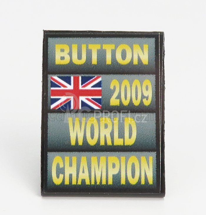 Cartrix Accessories F1 World Champion Plate Pit Board - 2009 Jenson Button 1:43