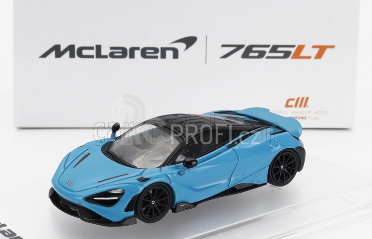 Cm-models Mclaren 765lt With Racing Set Wheels 2020 1:64 Světle Modrá