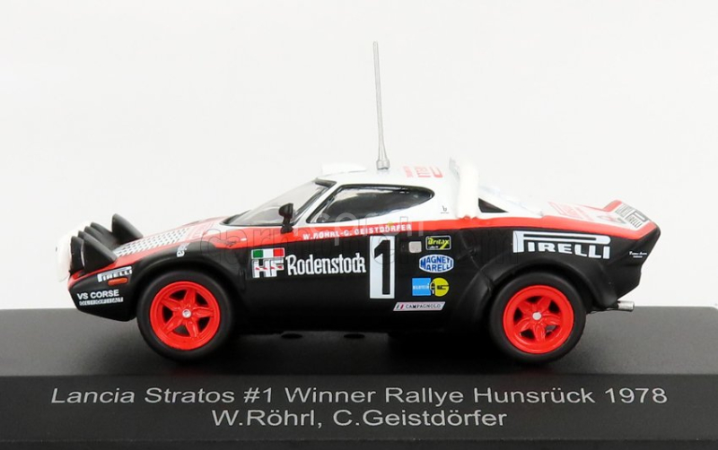 Cmr Lancia Stratos Hf Pirelli N 1 Winner Rally Hunsruck 1978 W.rohrl - C.geistdorfer 1:43 Červená Černá Bílá