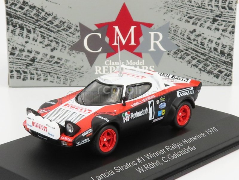 Cmr Lancia Stratos Hf Pirelli N 1 Winner Rally Hunsruck 1978 W.rohrl - C.geistdorfer 1:43 Červená Černá Bílá