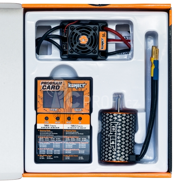 COMBO BRUSHLESS 50Amp WP s 4P 3652SL 3500Kv motorem + programovací karta