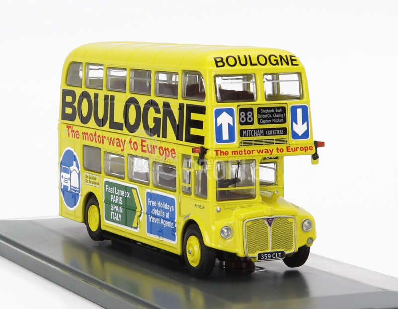 Corgi AEC Type Rm Autobus London Transport Boulogne Route 88 Mitcham Cricketers 1949 1:76 Žlutá