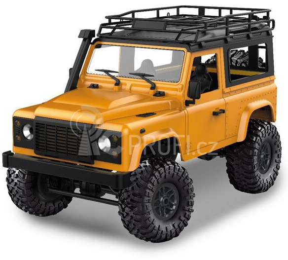 RC auto Land Rover Defender D90, žlutá