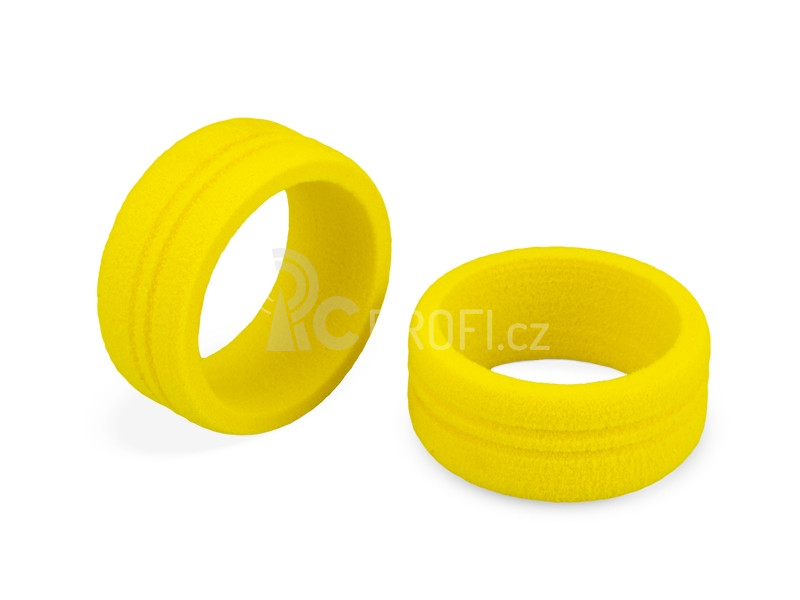 Dirt Wheel - mechový kroužek, žlutý - 2ks.. (pro - Sanwa, Futaba, KO a Spektrum radia)