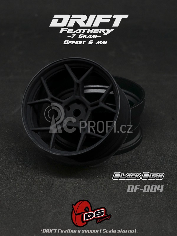 DS Racing Drift Feathery 5Y Spoke disky ( Black Matt) 2 ks