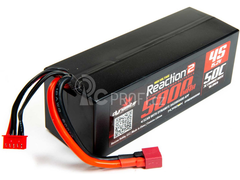Dynamite LiHV Reaction2 15.2V HV 5000mAh 50C Deans
