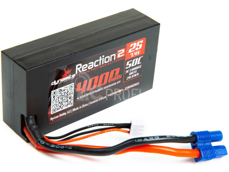 Dynamite LiPo Reaction2 7.4V 4000mAh 50C 96mm EC3