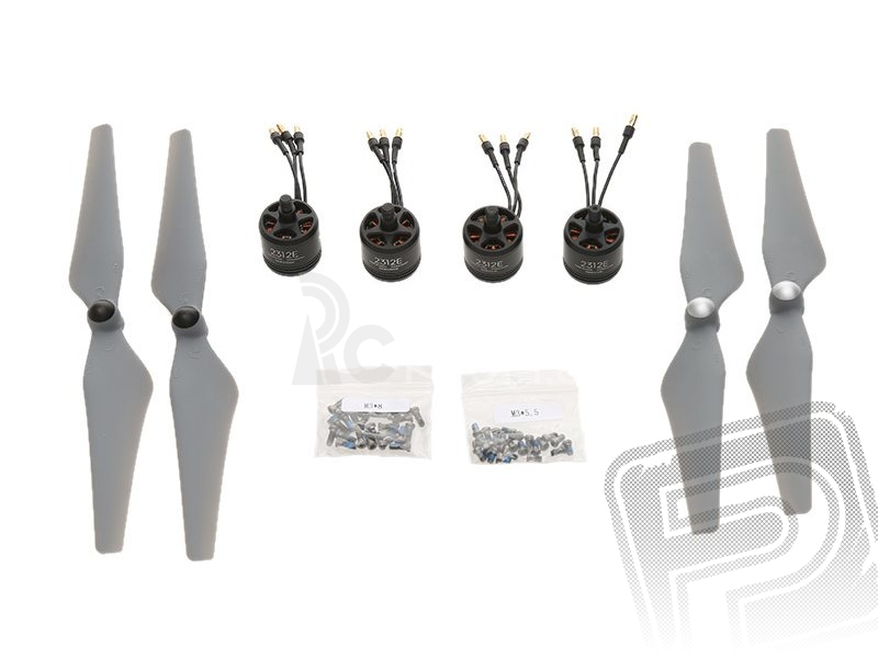 E305 pohonný systém - set 4x motor, vrtule