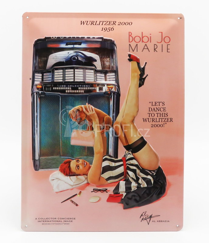 Edicola Accessories 3d Metal Plate - Wurlitzer 2000 Bobi Jo Mari 1:1 Pink Black