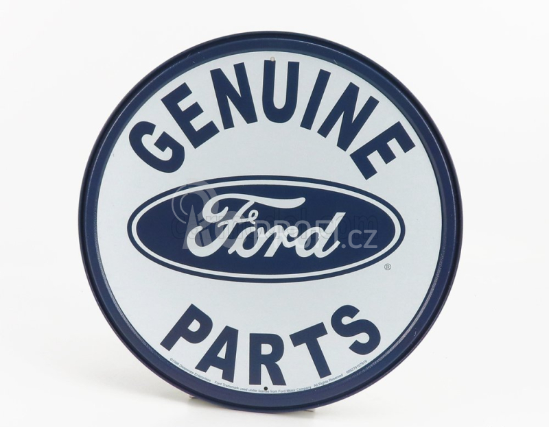 Edicola Accessories Metal Plate - Ford Genuine Parts 1:1 Bílá Modrá